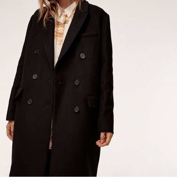 Aritzia - Wilfred Marais Black Wool Coat - Picture 3 of 3